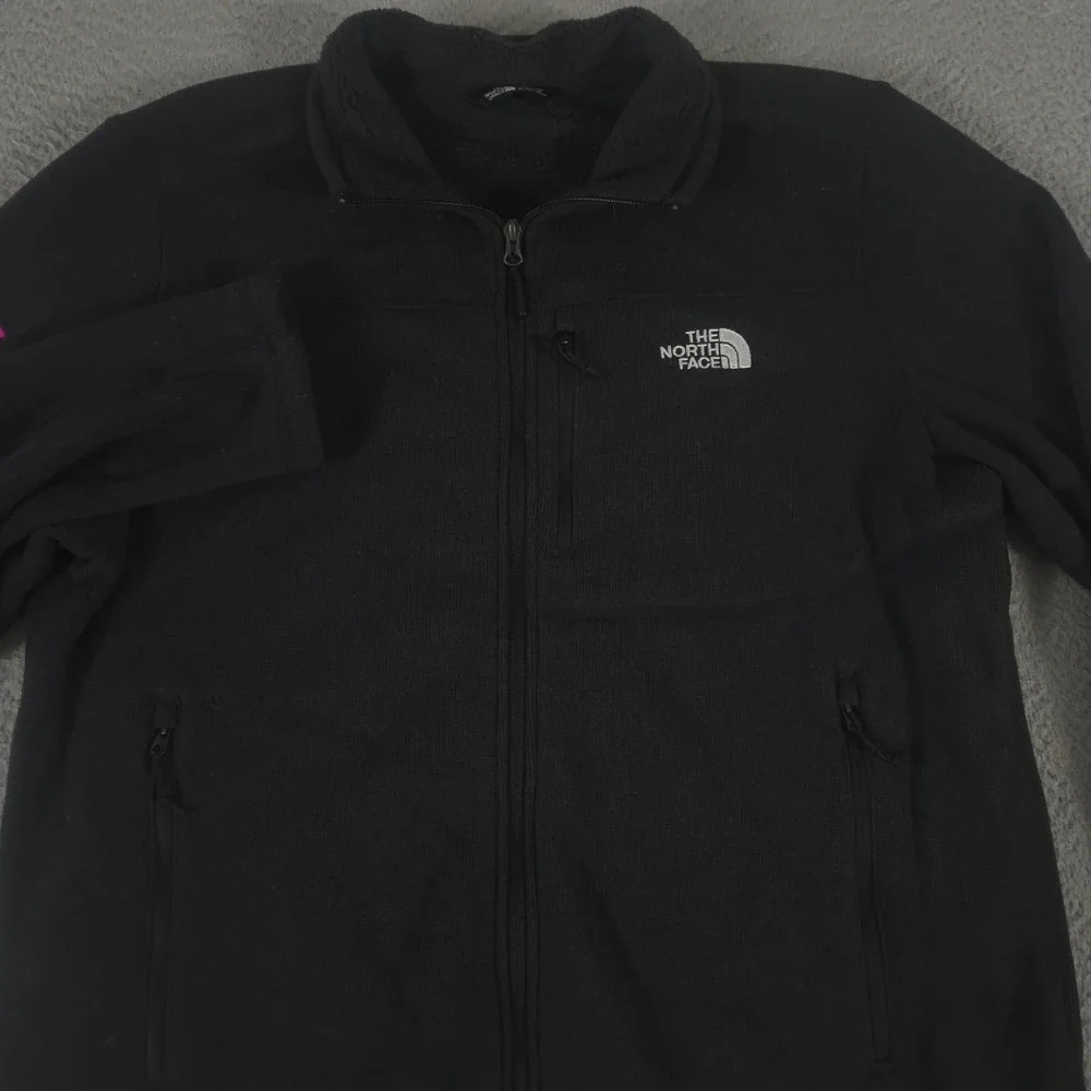 The North Face Jacket Mens XL Black Sweater Fleece Full Zip Sherpa Collar